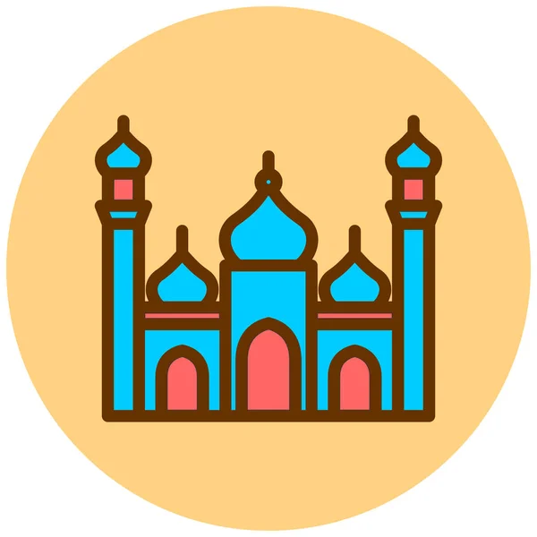 モスク ウェブアイコンシンプルなデザイン — ストックベクタ