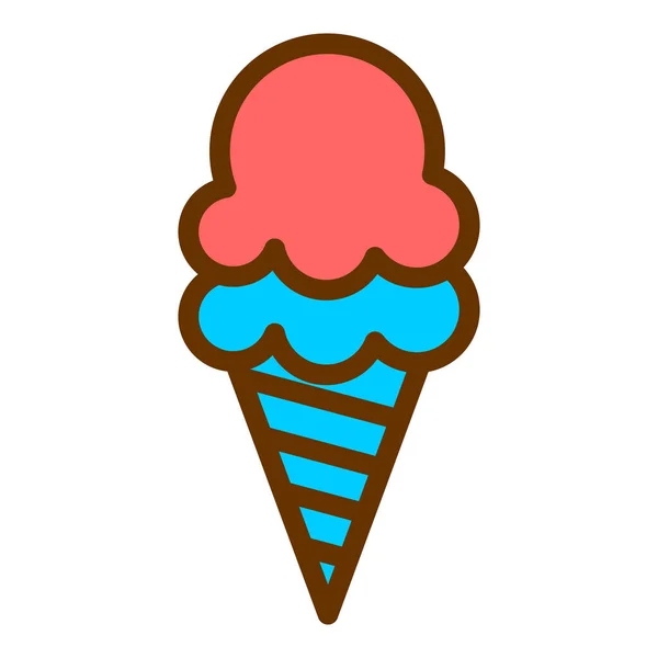 Helado Icono Web — Vector de stock