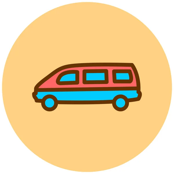 Autocarro Ícone Web Ilustração Simples —  Vetores de Stock