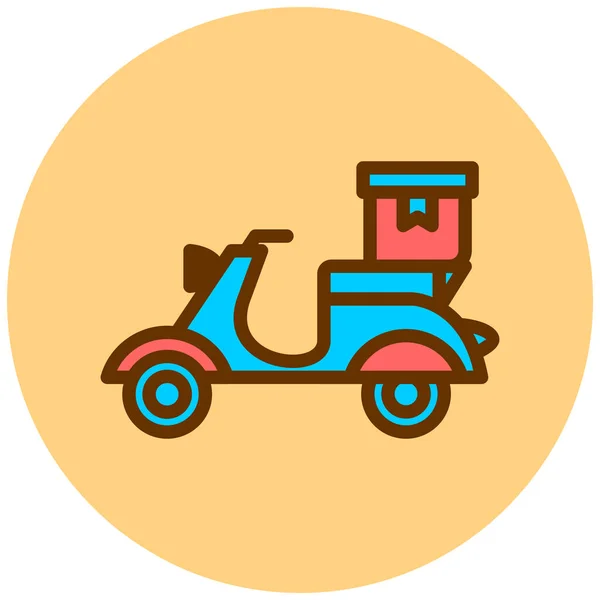 Scooter Icône Web Illustration Simple — Image vectorielle