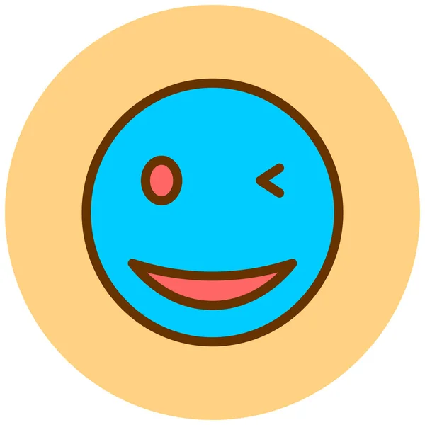 Lächeln Web Symbol Einfache Illustration — Stockvektor