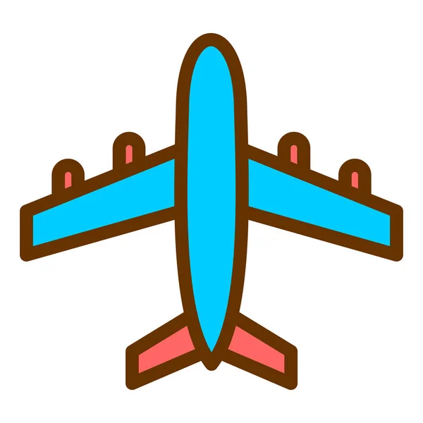 Avión Icono Web Ilustración Simple — Archivo Imágenes Vectoriales