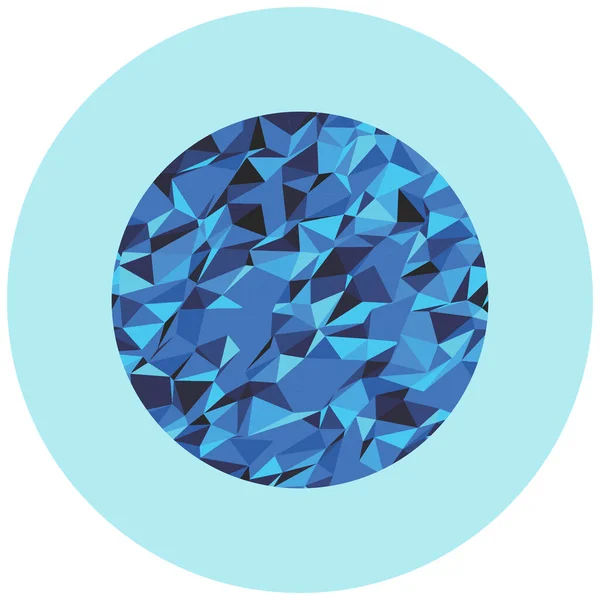 Ilustración Vectorial Diamante Azul Blanco — Vector de stock
