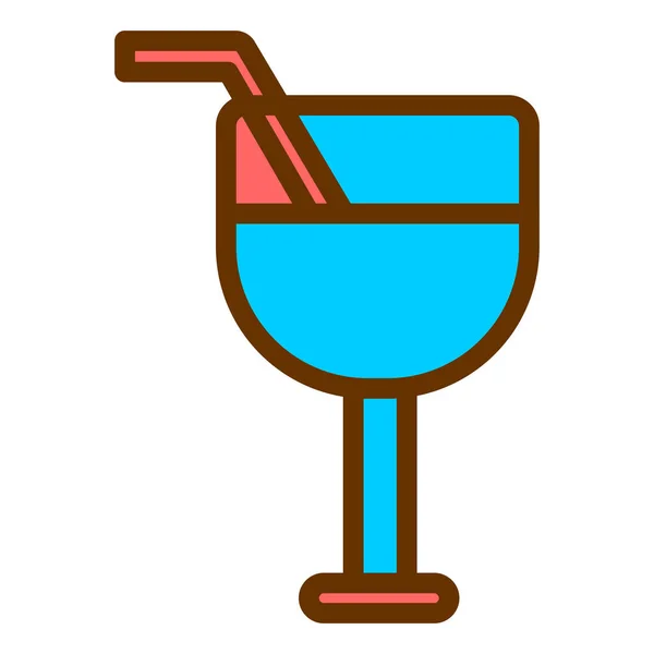 鸡尾酒 Web图标简单设计 — 图库矢量图片