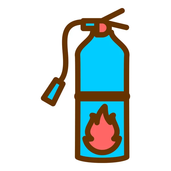 Значок Огнетушителя Контурная Иллюстрация Векторных Значков Газовых Гидрантов Паутины — стоковый вектор