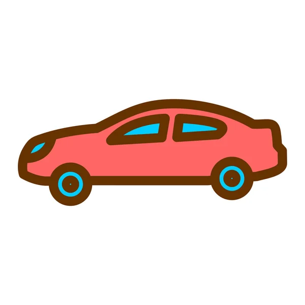 Icône Transport Voiture Illustration Plate Des Icônes Vectorielles Véhicule Taxi — Image vectorielle