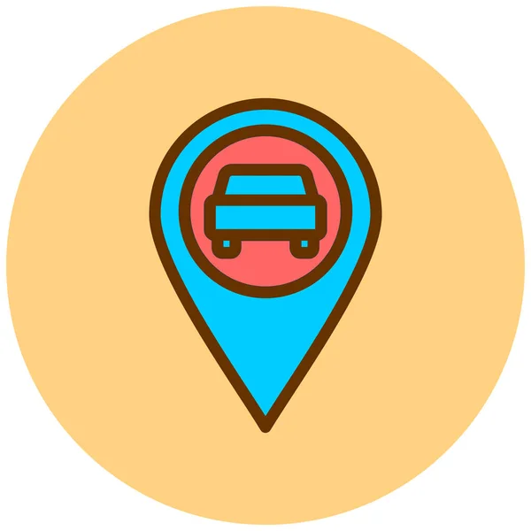 Pin Ubicación Ilustración Simple — Vector de stock