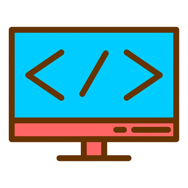 Computer Screen Web Icon — Stock Vector