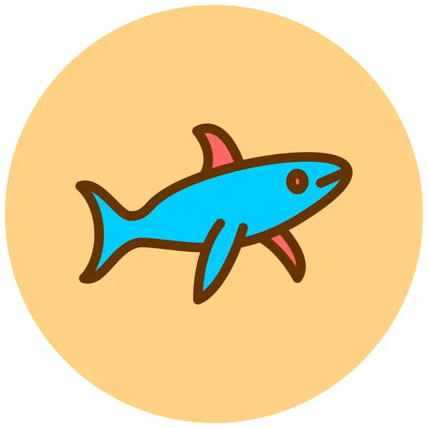 Pescado Icono Web Ilustración Simple — Vector de stock