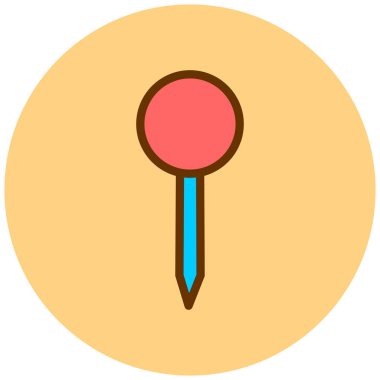 İğne. Web simgesi basit illüstrasyon