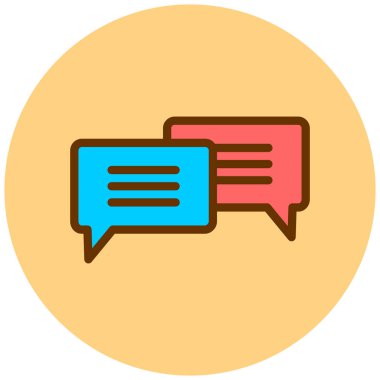 Konuş. Web simgesi basit illüstrasyon