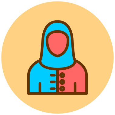 Kadın. Web simgesi basit illüstrasyon