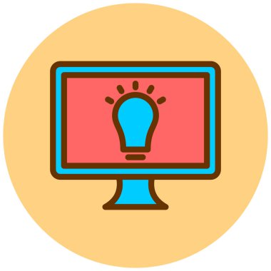 Bilgisayar. Web simgesi basit illüstrasyon