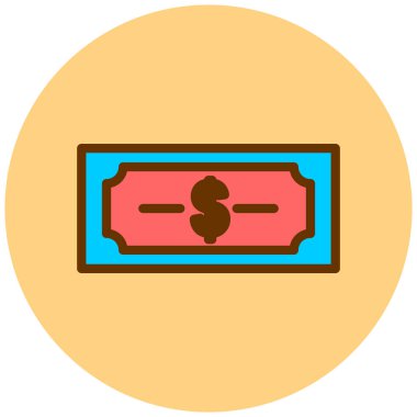 Para için. Web simgesi basit illüstrasyon