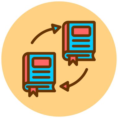 Kitaplar. Web simgesi basit illüstrasyon