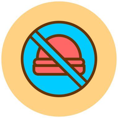 besin simgesi vektör illüstrasyonu yok