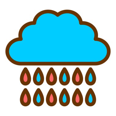 Yağmur. Web simgesi basit illüstrasyon