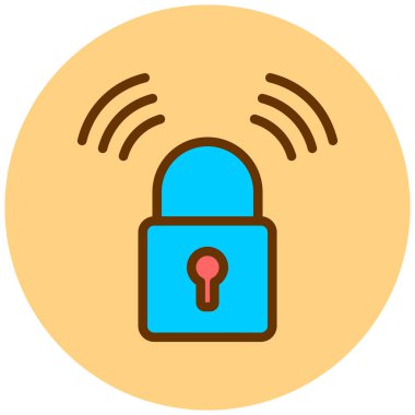 Kilit. Web simgesi basit illüstrasyon