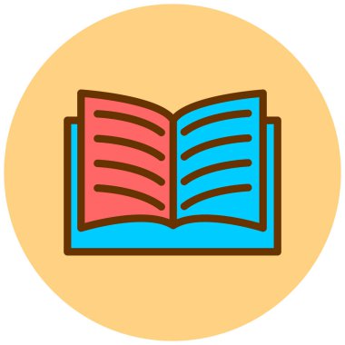 Kitap. Web simgesi basit illüstrasyon