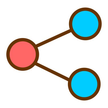 Paylaş. Web simgesi basit illüstrasyon