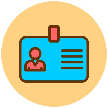 Kimlik kartı. Basit resimleme