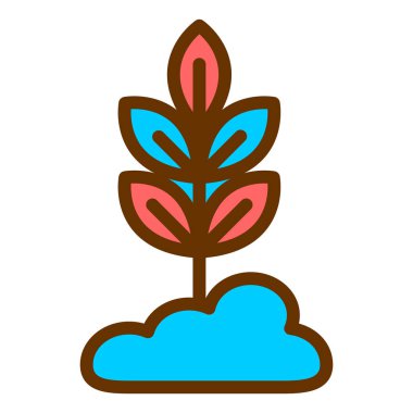 Çiçek. Web simgesi vektör illüstrasyonu