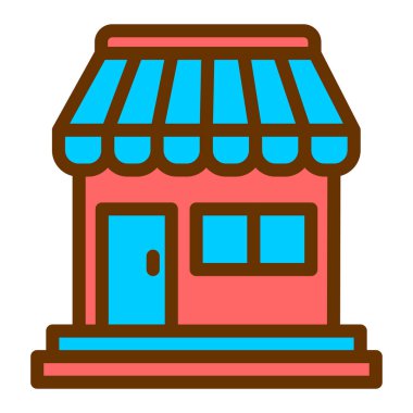 Dükkan. Web simgesi basit illüstrasyon