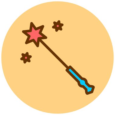 Sihirli değnek. Web simgesi basit tasarım