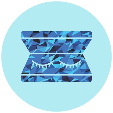 Beyaz arka planda mavi elmas ikonu var. Vektör illüstrasyonu