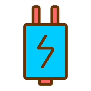 güç dolgu vektörü düz simgesi