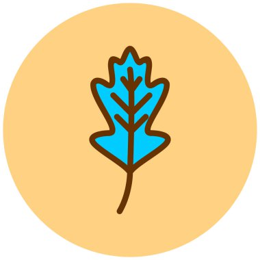 Yaprak. Web simgesi basit illüstrasyon