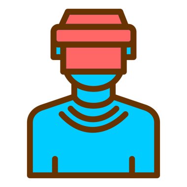 robot. Web simgesi basit illüstrasyon