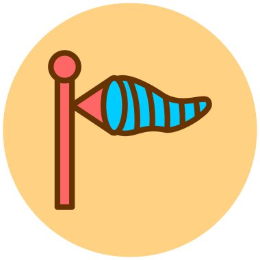 Rüzgâr. Web simgesi basit illüstrasyon