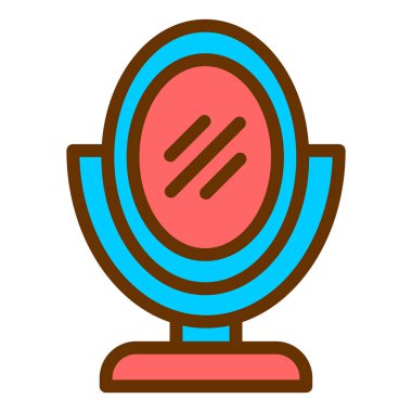 Makyaj. Web simgesi basit illüstrasyon