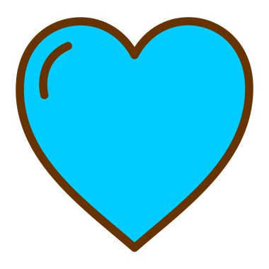 Kalp ikonu vektör illüstrasyonu