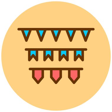 Parti. Web simgesi basit illüstrasyon