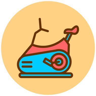 Moda tasarım tarzında egzersiz bisikleti simgesi