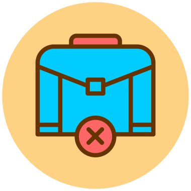 Çanta. Web simgesi basit illüstrasyon