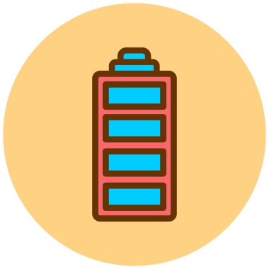 Pil. Web simgesi basit illüstrasyon