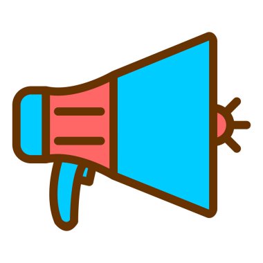 Megafon. Web simgesi basit illüstrasyon