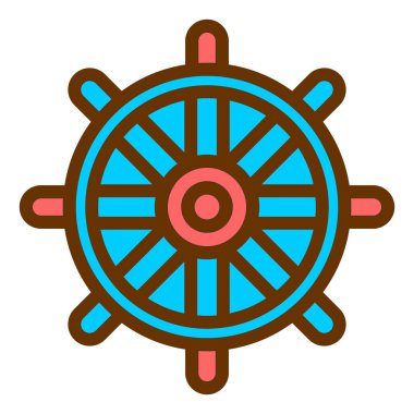 Gemi. Web simgesi basit illüstrasyon