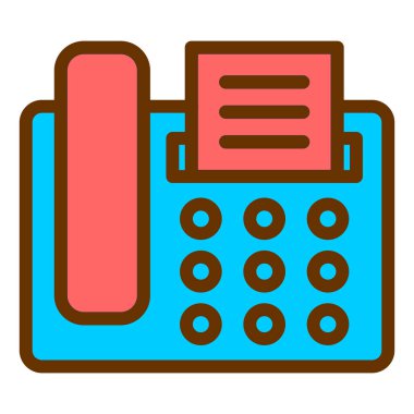 faks. Web simgesi basit illüstrasyon