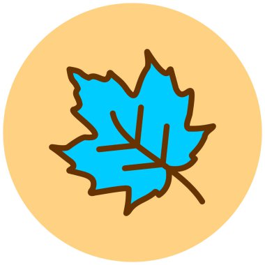 Akçaağaç yaprağı simge vektör çizim