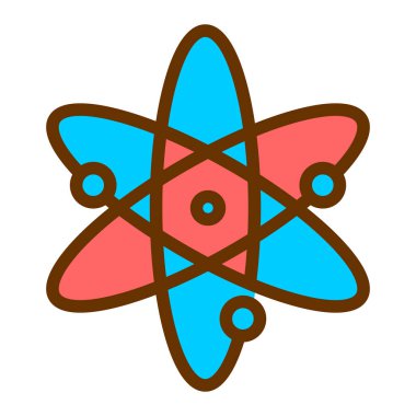 atom. Web simgesi basit illüstrasyon