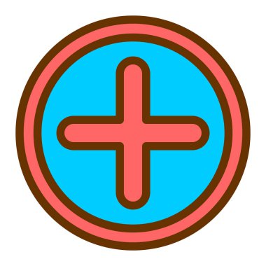 ekle. Web simgesi basit illüstrasyon