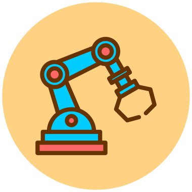 robot. Web simgesi basit illüstrasyon