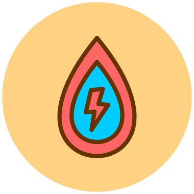 Enerji. Web simgesi basit illüstrasyon