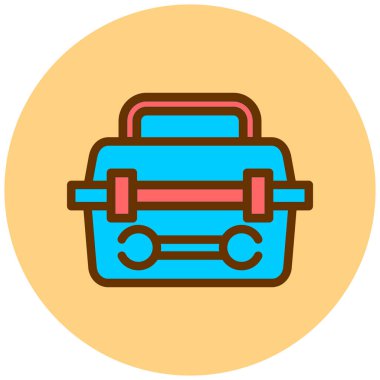 Çanta. Web simgesi basit illüstrasyon