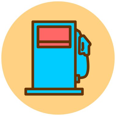 Yakıt istasyonu. Basit resimleme