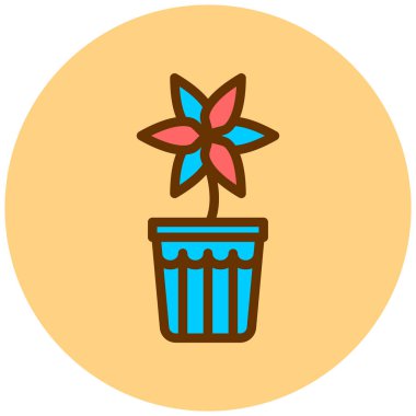 Çiçek. Web simgesi basit illüstrasyon